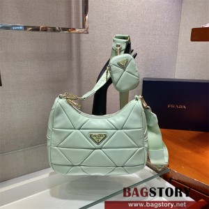 프라다 삼각로고 패딩 패치워크 숄더백 1BC151