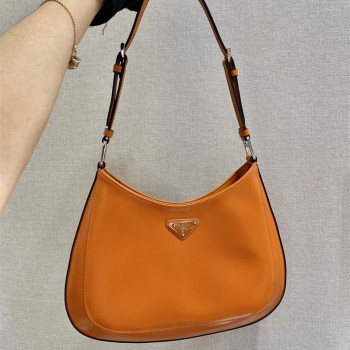 프라다 프라다 클레오 브러시드 가죽 숄더백 1BC156