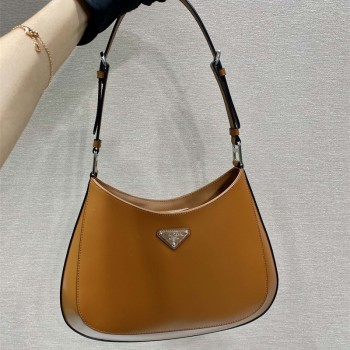 프라다 프라다 클레오 브러시드 가죽 숄더백 1BC156