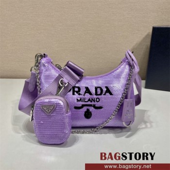 프라다 테수토 체인 스트랩 호보백 1BH204