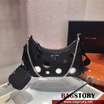 프라다 테수토 체인 스트랩 호보백 1BH204 