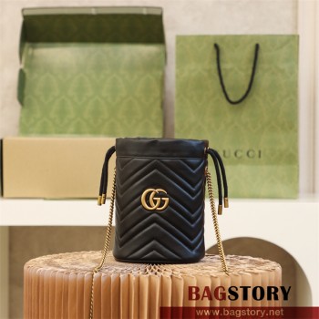 구찌 GUCCI  GG 마몽 마틀라세 미니 버킷백 575163
