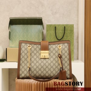 구찌 GUCCI 479197 패드락 미디움 GG 블랙 숄더백