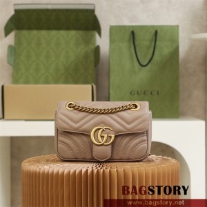 구찌 GUCCI 446744 GG 마몽 숄더백 미니 체인 마틀라세