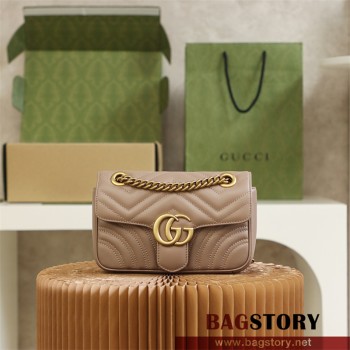구찌 GUCCI 446744 GG 마몽 숄더백 미니 체인 마틀라세