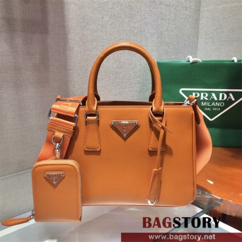 프라다 PRADA 사피아노 럭스 미니 가죽 토트백 1BA296