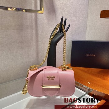  프라다 시도니 다이어그램 레더 숄더백 1BD219