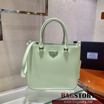 프라다 브러쉬드 레더 토트백 이너백 백인백 1BA330