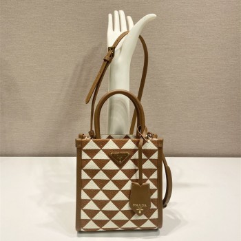 프라다 심볼 패브릭 미니 토트백 1BA355