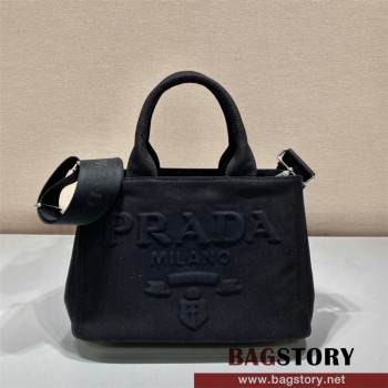 프라다 카나파 데님 프린트 토트백 1BG439