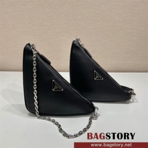 프라다 심볼 가죽 패브릭 미니 숄더백 1BC176