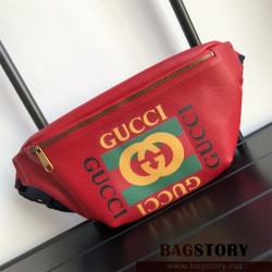 구찌 GUCCI 프린트 레더 벨트백 493869