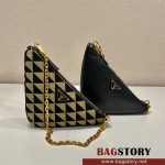 프라다 심볼 가죽 패브릭 미니 숄더백 1BC176