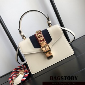 구찌 GUCCI  실비 레더 탑핸들 미니 숄더백  470270