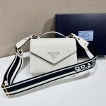 프라다 모노크롬 사피아노 숄더백 1BD317