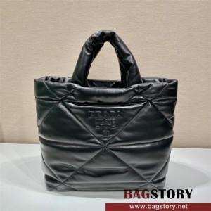 프라다 퀼팅 레더 블랙 토트백 22FW 1BG411