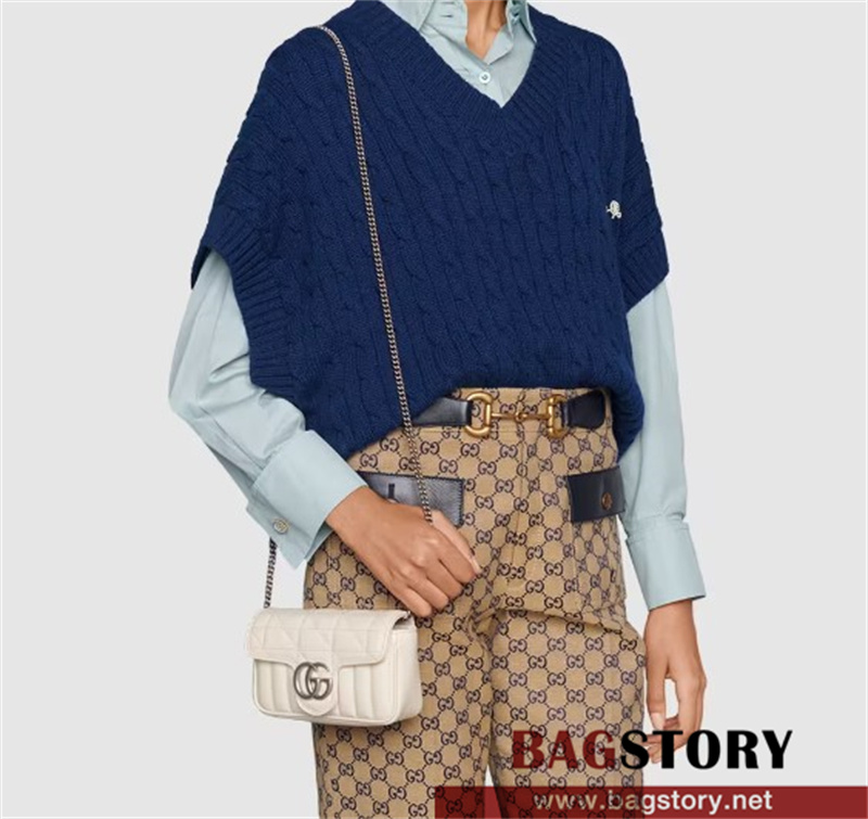 구찌 GUCCI 476433 GG 마몽 마틀라세 슈퍼 미니백