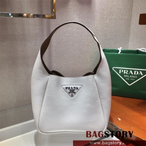 프라다 로고 가죽 여성 숄더백 호보백 레더핸드백 1BC127
