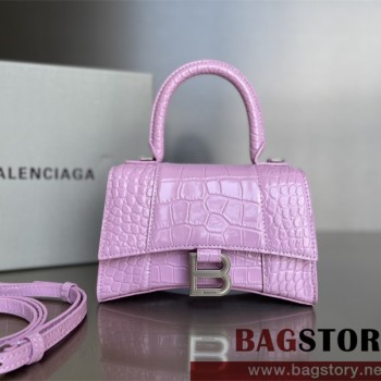 발렌시아가 BALENCIAGA 아워글레스 탑핸들백 스몰 19CM