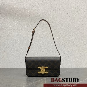 셀린느 캔버스 트리옴페 숄더백,탄 194142