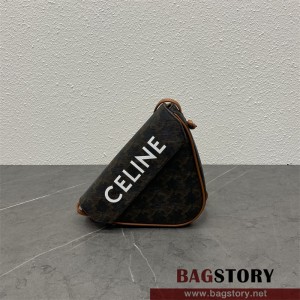 셀린느 로고 트라이앵글 크로스백 195903