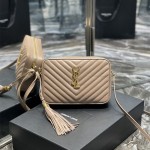 입생로랑 YSL 520534 마틀라세 레더 루 카메라백 