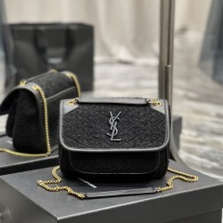 입생로랑 YSL 633151 22CM 니키 크링클 레더 숄더백