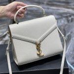 입생로랑 YSL 578000 24.5CM 카산드라 탑핸들백 크림