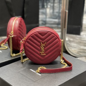 입생로랑 YSL 610436 여성 라운드 카메라 크로스백 