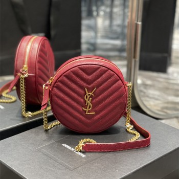 입생로랑 YSL 610436 여성 라운드 카메라 크로스백 