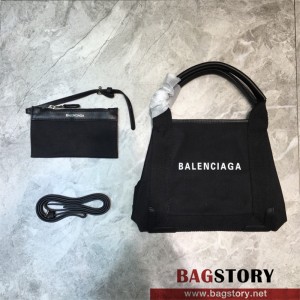  발렌시아가 BALENCIAGA 네이비 카바스 토트백 스몰