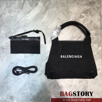  발렌시아가 BALENCIAGA 네이비 카바스 토트백 스몰