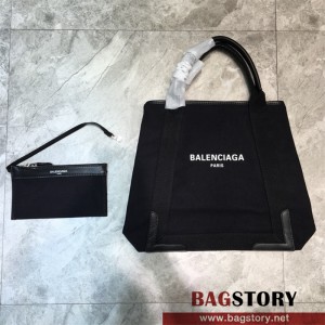 발렌시아가 BALENCIAGA 네이비 카바스 토트백 미디움