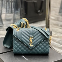 입생로랑 YSL 487206 24CM 마틀라세 엔벨로프 백 미듐 600185