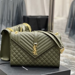 입생로랑 YSL 487198 31CM 마틀라세 엔벨로프 백 라지 숄더백 