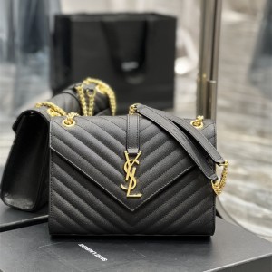 입생로랑 YSL 487206 24CM 마틀라세 엔벨로프 백 미듐 600185