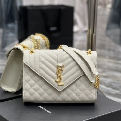 입생로랑 YSL 487206 24CM 마틀라세 엔벨로프 백 미듐 600185