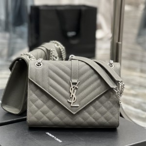 입생로랑 YSL 487206 24CM 마틀라세 엔벨로프 백 미듐 600185