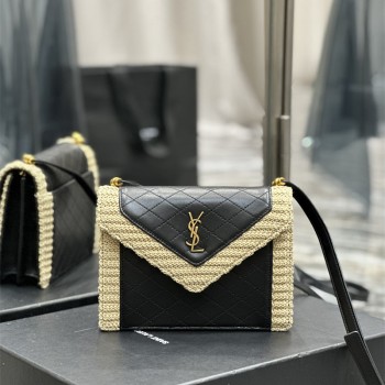 입생로랑 YSL 685574 20CM가비 퀼트 레더 숄더백 사첼백 