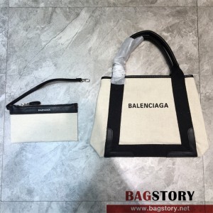 발렌시아가 BALENCIAGA 네이비 카바스 토트백 미디움