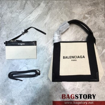발렌시아가 BALENCIAGA 네이비 카바스 토트백 스몰 