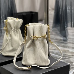 입생로랑 YSL 686310 22FW 여성 생로랑 초크 레더 버킷백