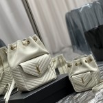 입생로랑 YSL 생로랑 모노그램 램스킨 플랩 백팩 631052  스몰