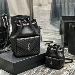 입생로랑 YSL 생로랑  모노그램 램스킨 플랩 백팩 672609
