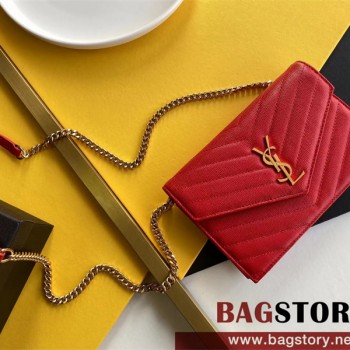 입생로랑 YSL 393953 모노그램 엔벨로프 체인 마틀라세 숄더백