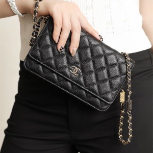 샤넬 CHANEL WOC 체인 크로스백 금장/은장