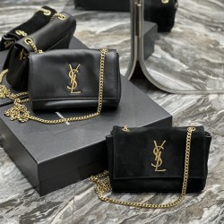 입생로랑 YSL 리버서블 스웨이드 케이트 체인 크로스백 737128 22CM