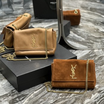 입생로랑 YSL 리버서블 스웨이드 케이트 체인 크로스백 737128 22CM