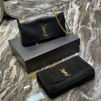 입생로랑 YSL 리버서블 스웨이드 케이트 체인 크로스백 28.5CM
