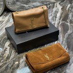 입생로랑 YSL 리버서블 스웨이드 케이트 체인 크로스백 28.5CM